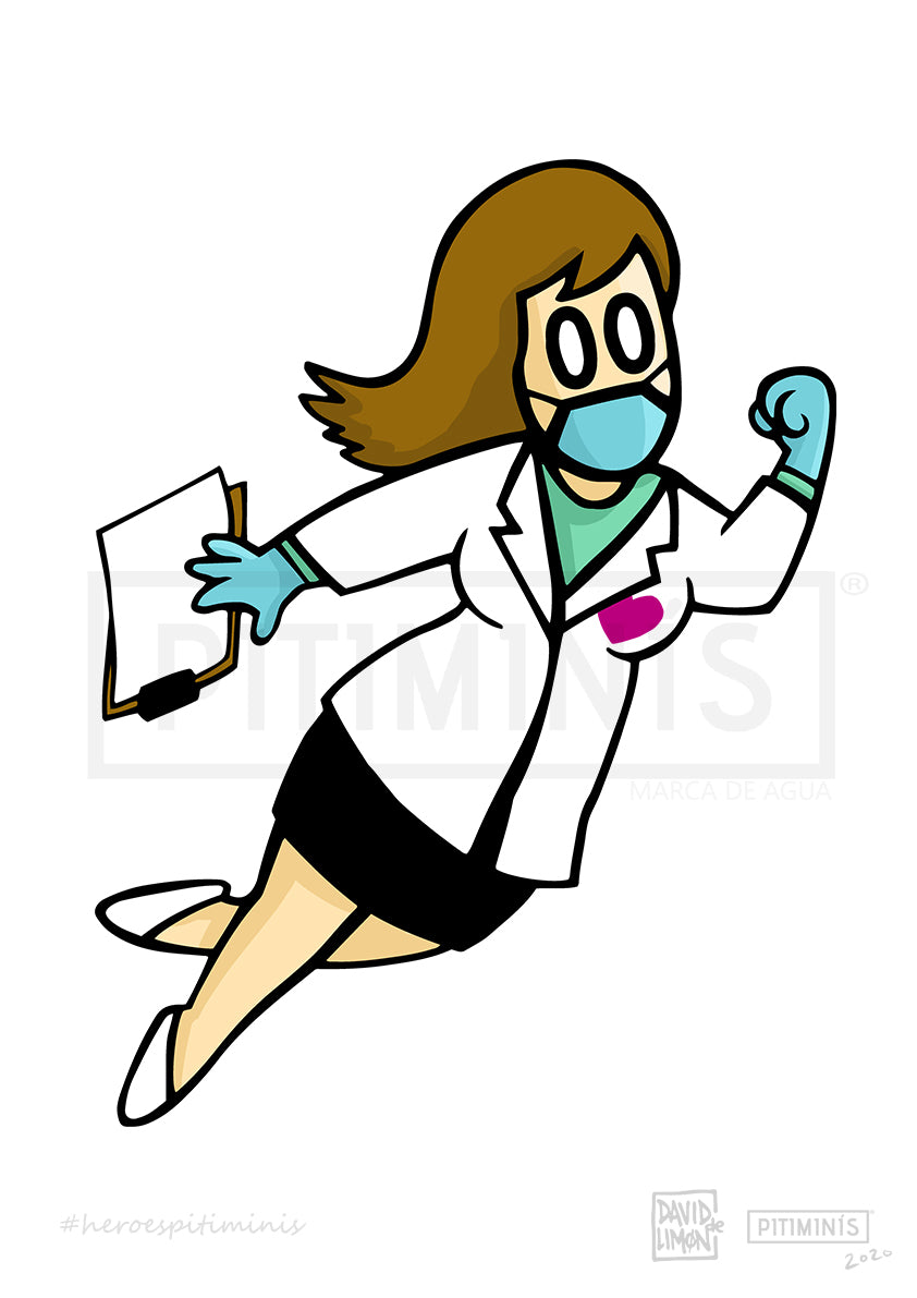 David De Limón Print Benéfico Covid-19. Sanidad (Ella) - Pitiminís