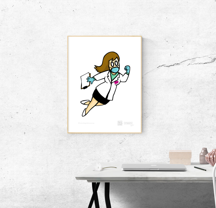 David De Limón Print Benéfico Covid-19. Sanidad (Ella) - Pitiminís